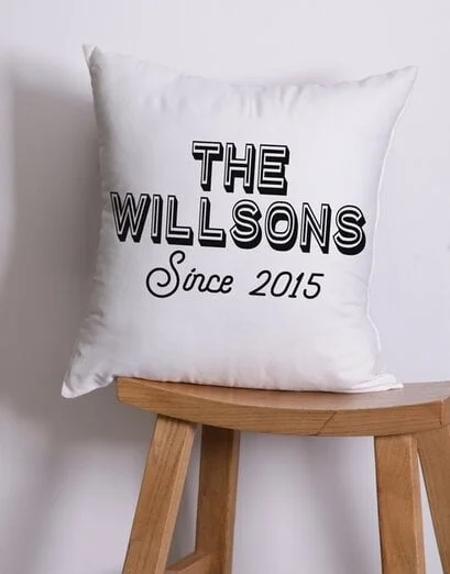 Personalised Retro Family Scatter Cushion - Product image