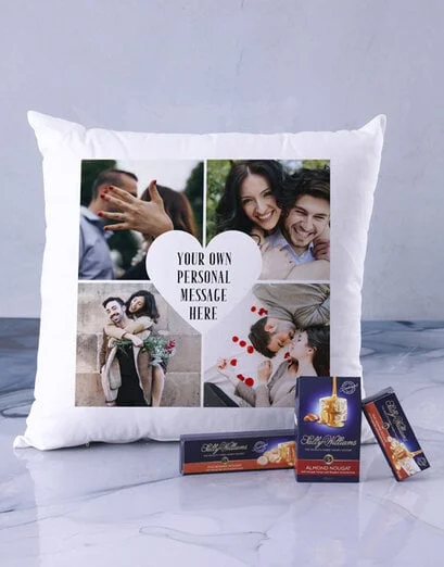Personalised Romantic Grid Scatter Cushion - Product image