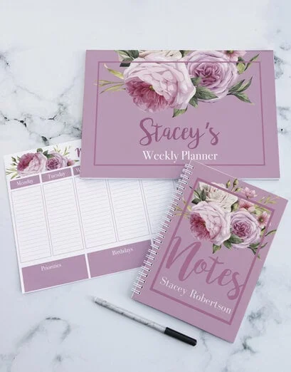 Personalised Roses Take Note Set - Product image