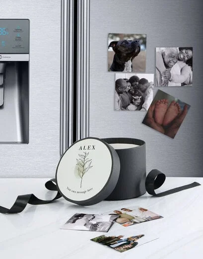 Personalised Sage Greenery Magnet Hat Box - Product image