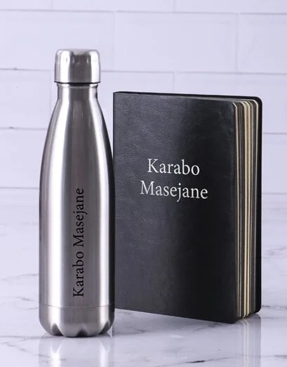 Personalised Silver Foiled Notebook Gift Set