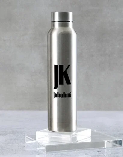 Personalised Silver Water Bottle - Product image