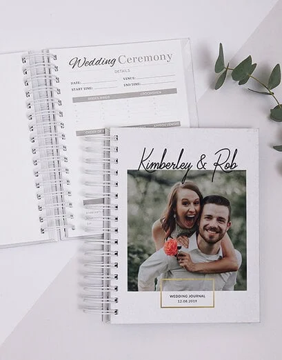 Personalised Sophisticated Wedding Journal - Product image