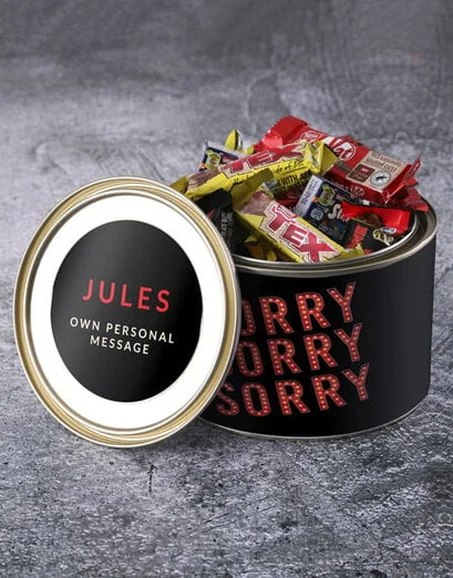Personalised Sorry Chocolate Passions Tin - Product image