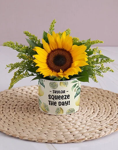 Personalised Squeeze the Day Sunflower - Product image