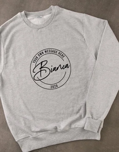 Personalised Stamp Grey Sweatshirt - Product image