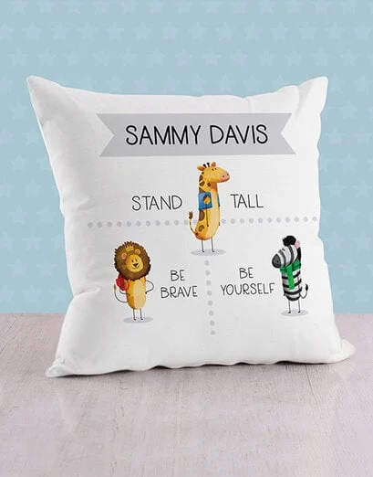 Personalised Stand Tall Baby Scatter Cushion