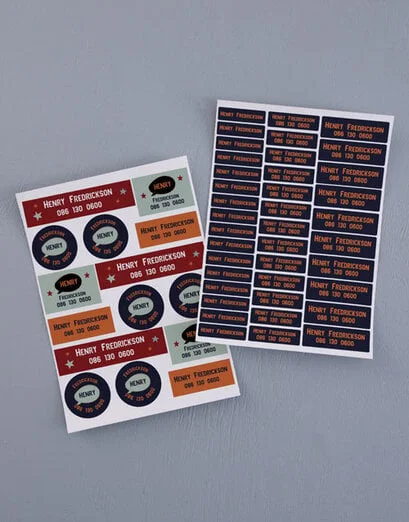 Personalised Star Labels - Product image