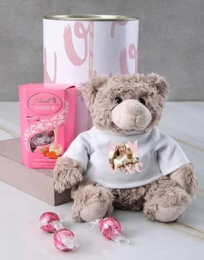 Personalised Sweet Teddy Hug Bucket - Product image