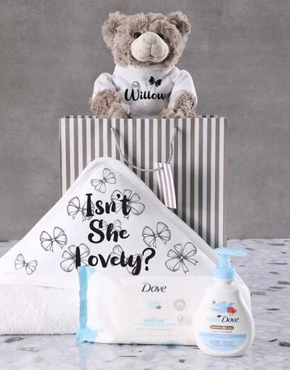 Personalised Sweetest Baby Spoil Set