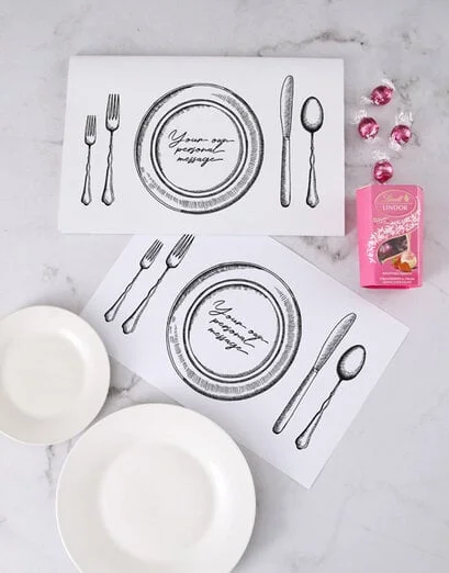 Personalised Table Paper Placemats - Product image