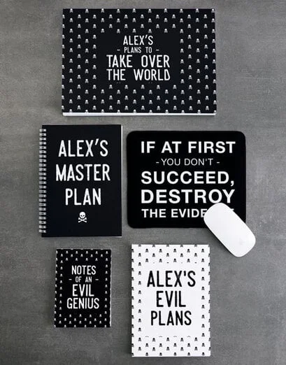 Personalised Take Over The World Noteset - Product image