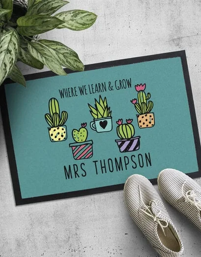 Personalised Teachers Grow Doormat - Product image