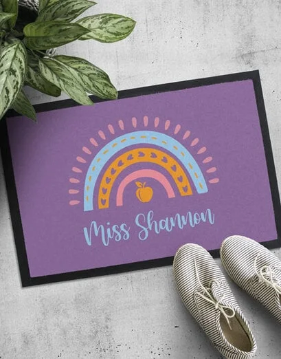 Personalised Teachers Title And Name Doormat
