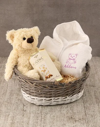 Personalised Teddy Sketch Baby Gown - Product image