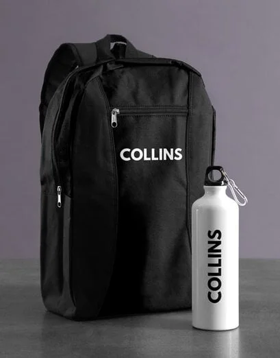 Personalised Text Backpack And Water Bottle - Product image