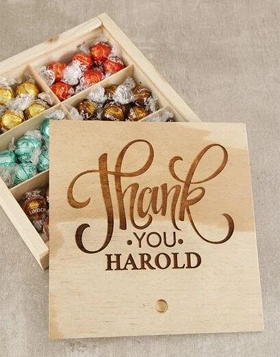 Personalised Thank You Choc Treasure Box - Product image
