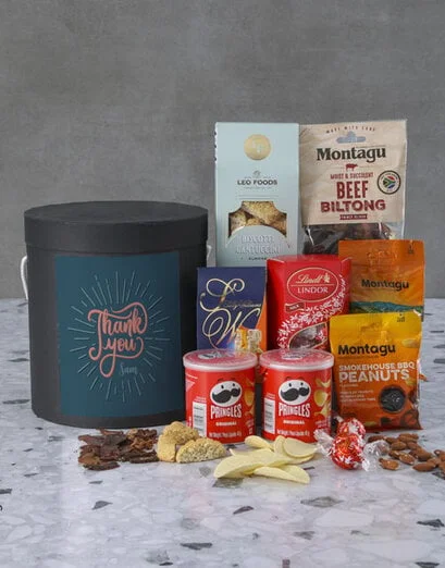 Personalised Thank You Snack Hat Box - Product image