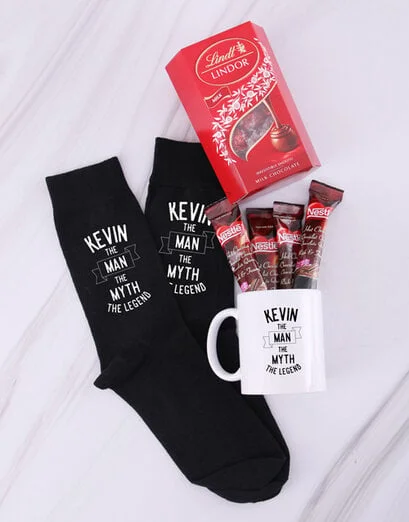 Personalised The Man Socks And Mug Hamper - Product image