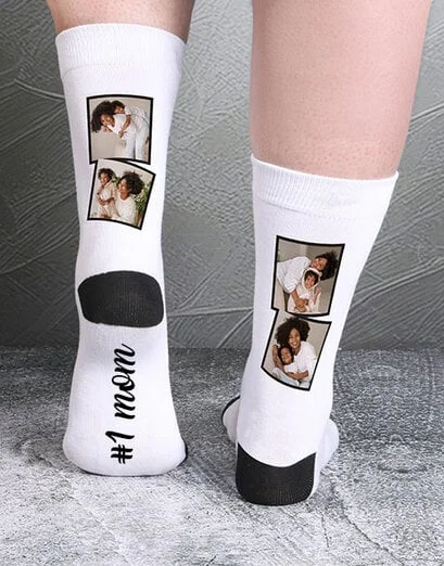 Personalised Top Mom White Socks