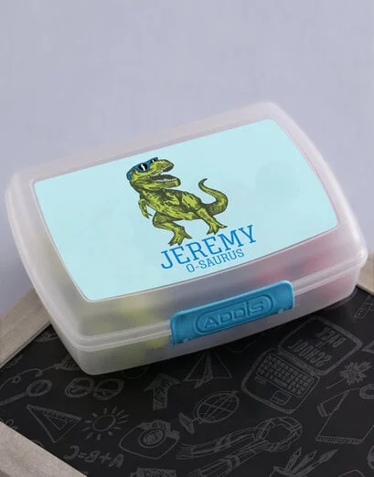 Personalised Trex Boys Lunch Box - Product image