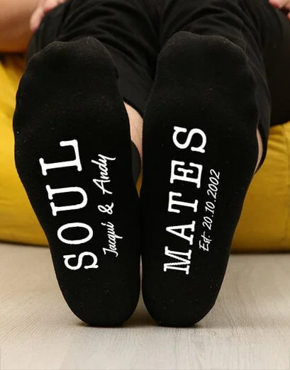 Personalised Unisex Date Black Socks