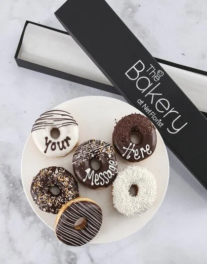 Personalised Vanilla Choc Doughnut Box - Product image