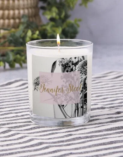 Personalised Vintage Flower Candle - Product image