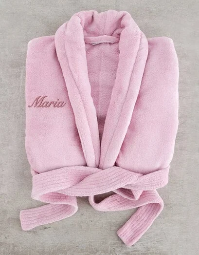 Personalised Vintage Pink Fleece Gown - Product image