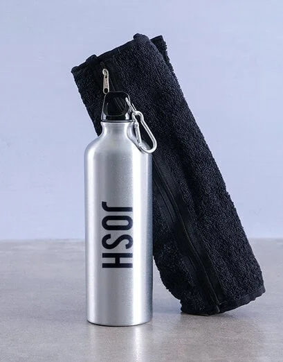 Personalised Water Bottle and Gym Towel - Product image