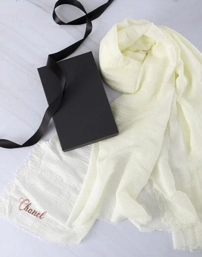 Personalised Whipped In Cream Scarf