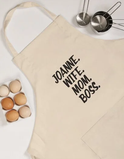 Personalised Wife Mom Boss Apron - Product image