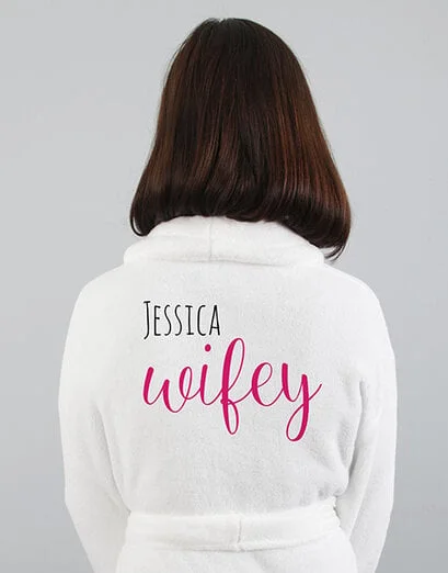 Personalised Wifey White Gown