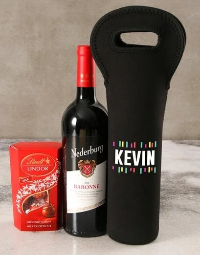 Personalised Wine Carrier And Nederburg Wine - Product image