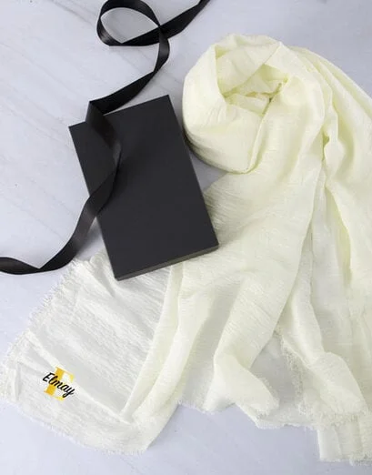 Personalised Winter Whisper Cream Scarf