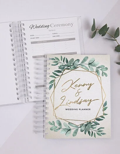 Personalised Wreath Wedding Journal - Product image