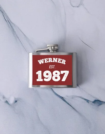 Personalised Year Established Hip Flask - Product image