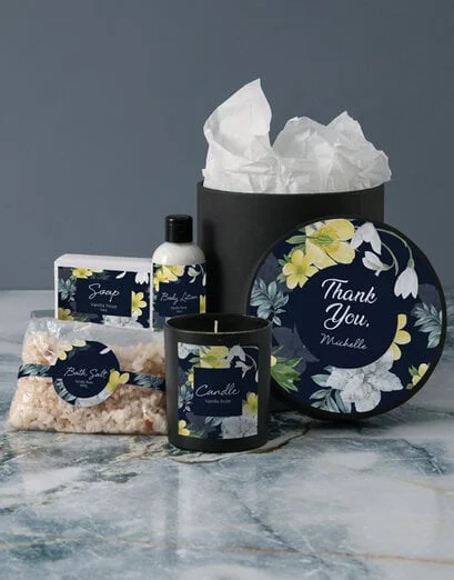 Personalised Yellow Floral Pamper Box - Product image