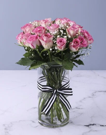 Pretty In Pink Rose Vase Arrangement - Product image