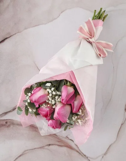 Pristine Pink Rose Bouquet - Product image