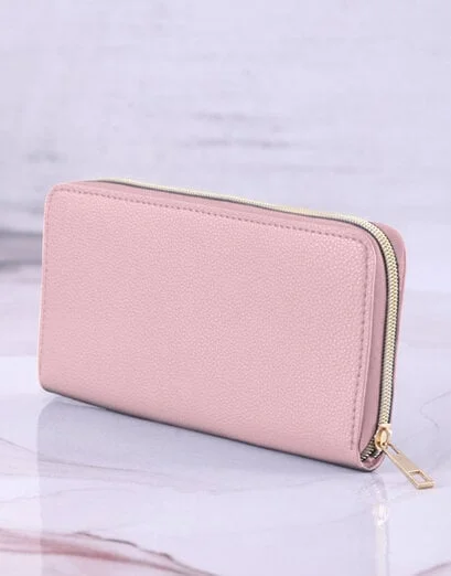 Pristinely Pink Zipper Purse - Product image