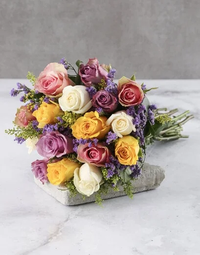 Rainbow Mixed Rose Bouquet - Product image