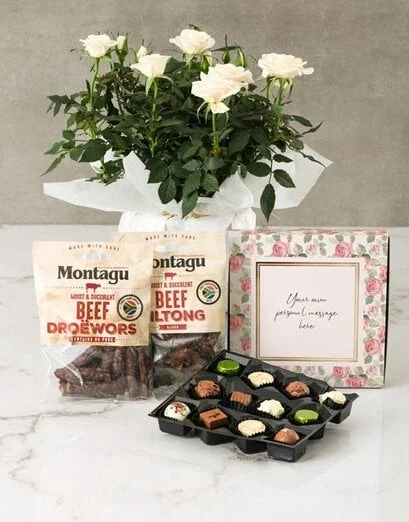 Rose Bush And Snacks Hamper - Product image