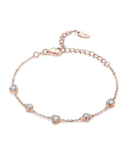 Rose Gold Hearts Bracelet - Product image