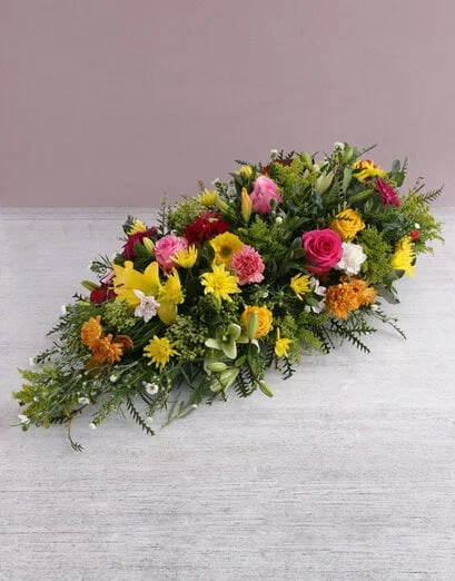 Seasonal Flower Funeral Coffin Display - Product image