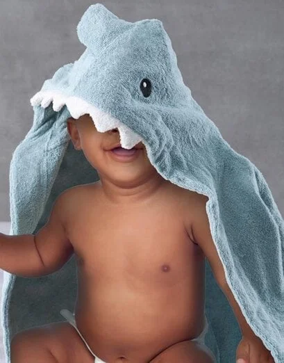 Shark Baby Hooded Towel