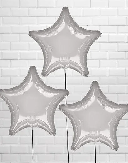 Silver Star Balloon Bouquet - Product image