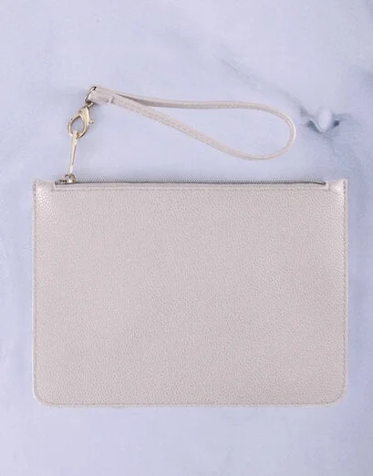 Slim Cream Pouch With Wrist Strap - Product image