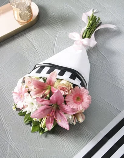 Soft Blushing Pink Blooms Bouquet - Product image
