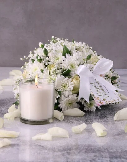 Soothing White Sympathy Arrangement - Product image